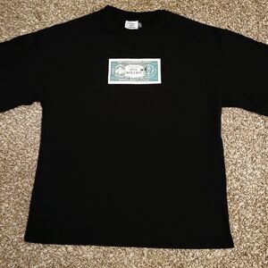 VETEMENTS Unisex RARE GARDEROBE "One In a Million"  Black Graphic Tee SMALL